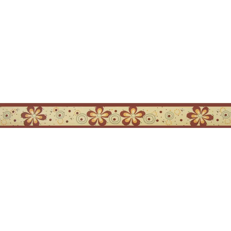 Bordura decorativa pentru tapet, floral, visiniu, 4.5cm x 10m, 227-201 Reducere specială