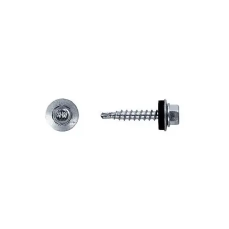 Surub autoforant zincat 4,8x35mm cu saiba pentru fixare pe lemn Calitate înaltă