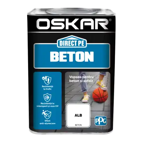 Ofertă Vopsea Oskar Direct pe Beton alb 0.75L