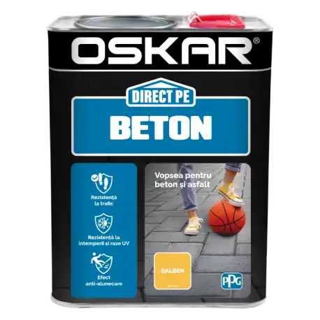 Vopsea Oskar Direct pe Beton galben 2.5L Reduceri