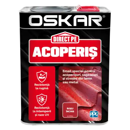 Retur gratuit Vopsea Oskar Direct Pe Acoperis - rosu inchis 2.5L