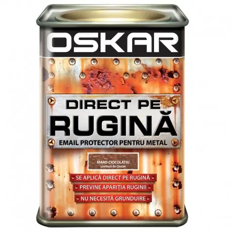 Plată securizată Vopsea Oskar Direct pe Rugina Maro Ciocolatiu Lovitura de Ciocan 0.5l