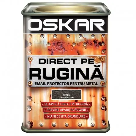 Vopsea Oskar Direct pe Rugina Negru Lovitura de Ciocan 0.5l Cel mai bun preț