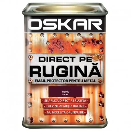 Livrare expres Vopsea Oskar Direct pe Rugina Visiniu Lucios 0.5l