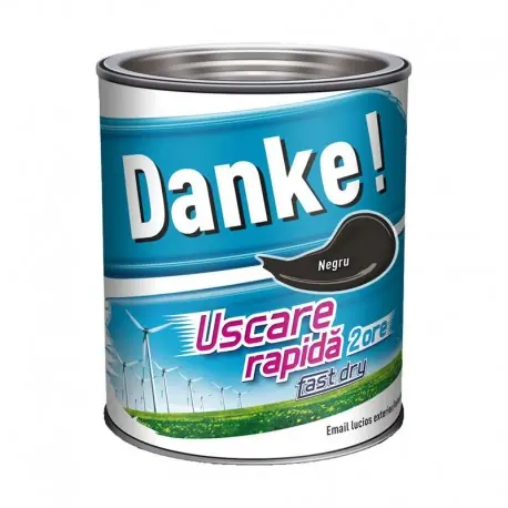 Vopsea lucioasa Danke Exterior Negru 2.5L Reducere specială