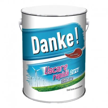 Vopsea lucioasa Danke Exterior Rosu inchis 4L Cel mai vândut
