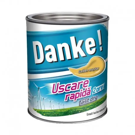 Ultima șansă Vopsea lucioasa Danke Exterior Galben mustar 0.75L