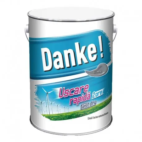 Ieftin Vopsea lucioasa Danke Exterior Gri metal 4L