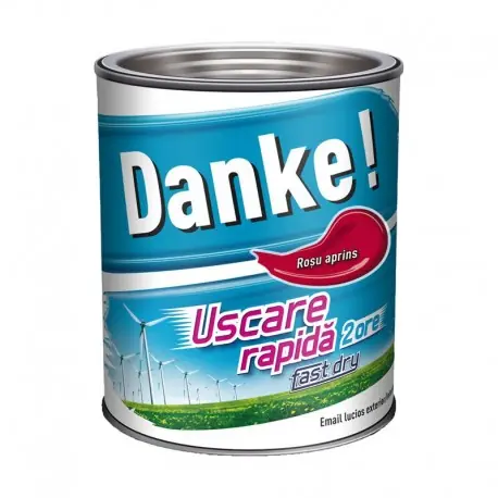 Vopsea lucioasa Danke Exterior Rosu aprins 0.75L Ultima șansă