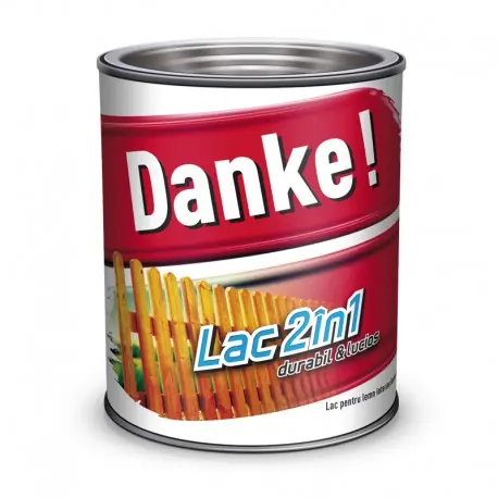 Lac colorat pentru lemn Danke 2 in 1 Castan 0.75l Preț redus