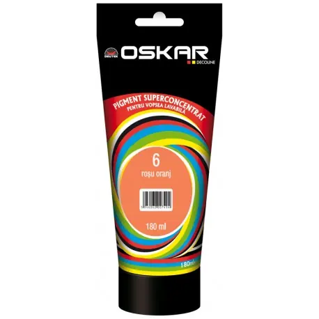 Pigment Oskar Rosu Oranj 180 ml pentru vopsea lavabila Expediere rapidă