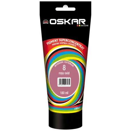 Preferatul clienților Pigment Oskar Rosu Oxid 180 ml pentru vopsea lavabila
