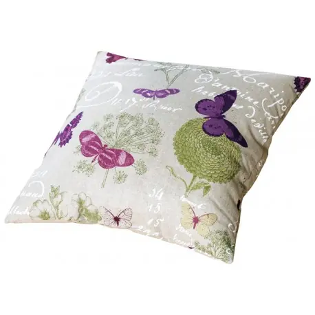 Perna decorativa Butterfly bej cu fluturi 50x50cm Premium