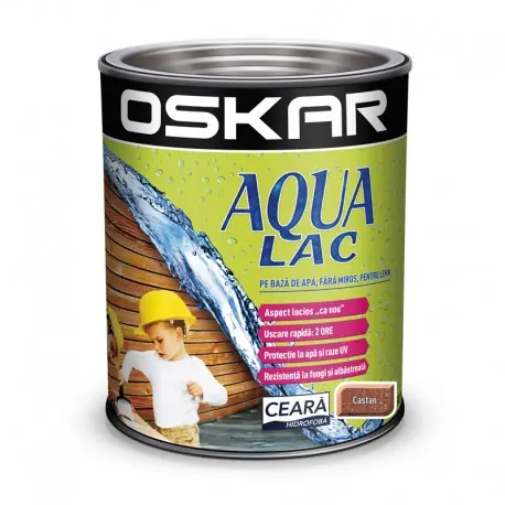 Reducere de preț Oskar Aqua Lac pentru lemn Castan 0.75l