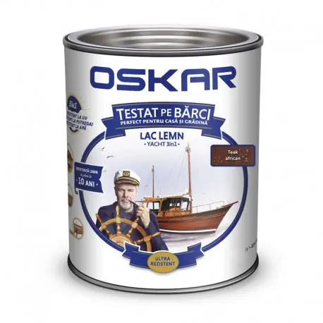 Super ofertă Lac pentru lemn Oskar Yacht 3in1 Teak african 2.5L