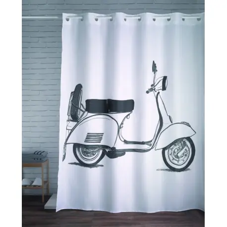 Reducere de preț Perdea dus Scuter Vespa alb-negru