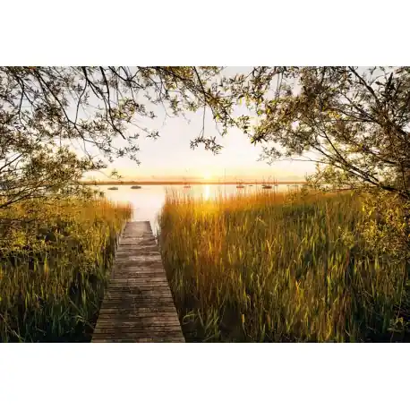 Fototapet peisaje - Apus de soare pe lac Reducere specială