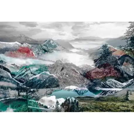 Fototapet peisaje montane abstracte Ofertă de sezon