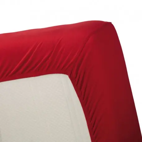 Ieftin Cearceaf de pat rosu Jersey 160x200 cm