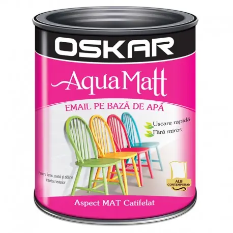 Ofertă specială Vopsea acrilica Oskar Aqua Matt Alb contemporan 2.5L