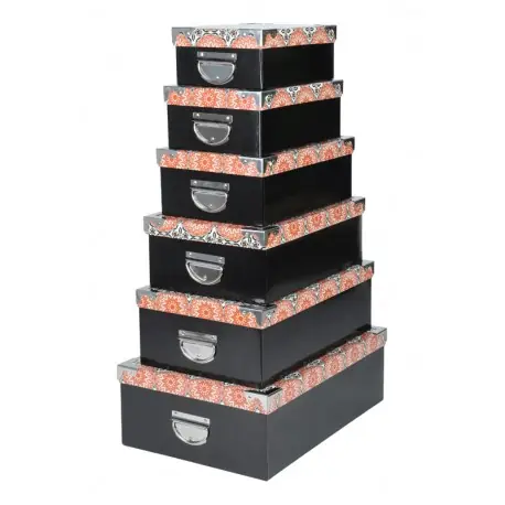 Plată securizată Set cutii decorative Burundi negre