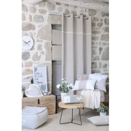 Draperie rustica Julie bej Livrare rapidă