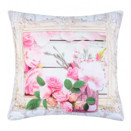 Reducere de preț Perna deco cu flori roz