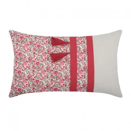 Lichidare de stoc Perna deco florala cu ciucuri