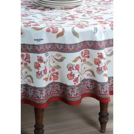Fata de masa Bastide 160x250 cm alb-rosu Lichidare de stoc