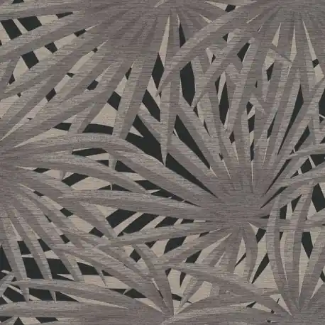 Tapet gri-negru Plante tropicale Livrare rapidă
