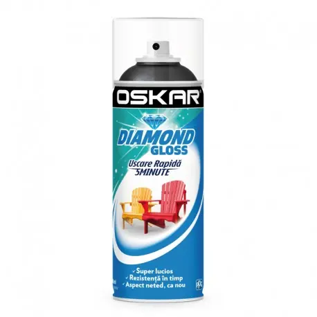 Spray negru RAL 9005 Oskar Diamond Gloss Reducere