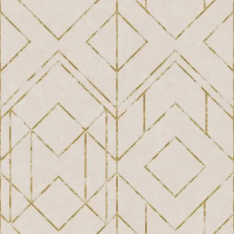 Cumpărături sigure Tapet geometric Ava bej