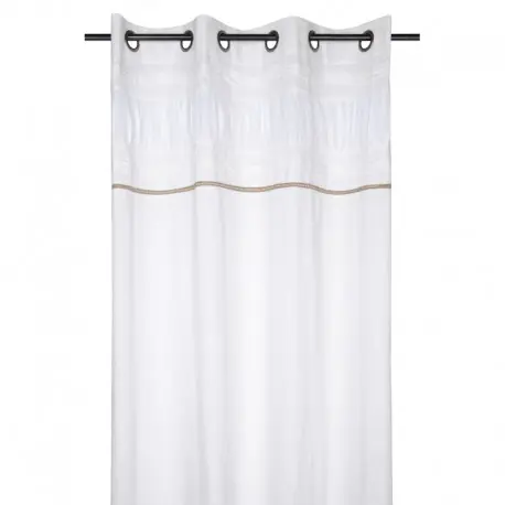 Draperie rustica alba Rebecca Mai ieftin