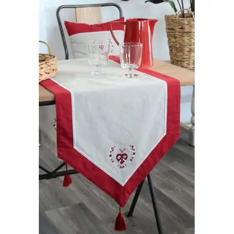 Traversa masa Pauline cu banda rosie Retur ușor