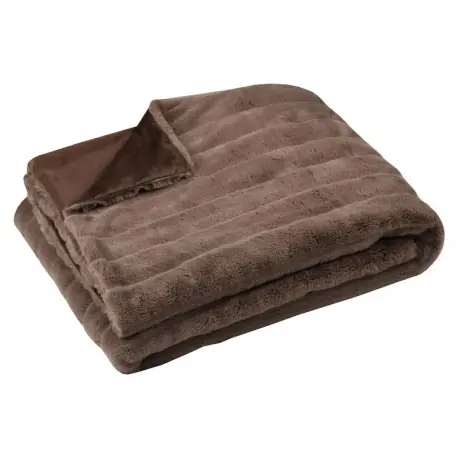Lichidare de stoc Patura pufoasa Fluffy Chataigne