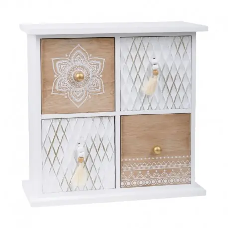Lichidare de stoc Cutie bijuterii Taipei cu 4 sertare 24x24x11 cm