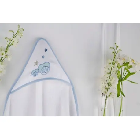 Ofertă Prosop bebelusi cu suzete bleu