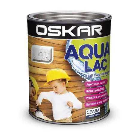 Livrare expres Oskar Aqua Lac pentru lemn Alb 2.5l pe baza de apa