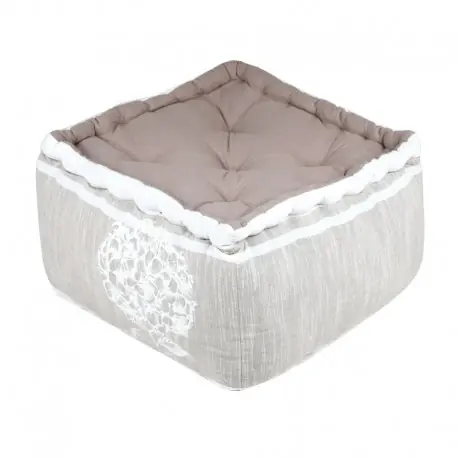 Ofertă exclusivă Perna podea pouf Chaumont alb-grej