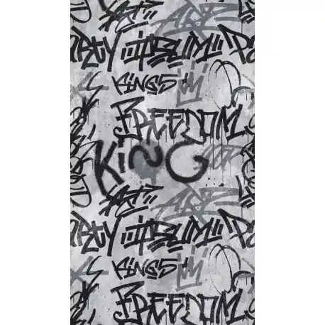 Comandă acum Fototapet Graffiti alb negru