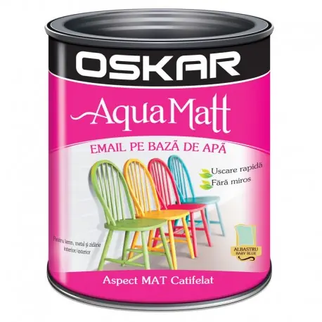 Cel mai vândut Vopsea acrilica Oskar Aqua Matt Albastru Baby Blue 0.6l