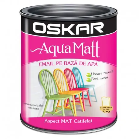 Livrare rapidă Vopsea acrilica Oskar Aqua Matt Alb murdar vintage 0.6l