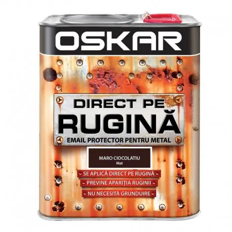 Preferatul clienților Vopsea Oskar Direct pe Rugina Maro ciocolatiu mat 2.5l