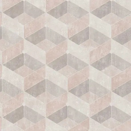 Preț mic Tapet geometric Retro crem