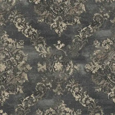 Preferatul clienților Tapet baroc negru cu aspect textil