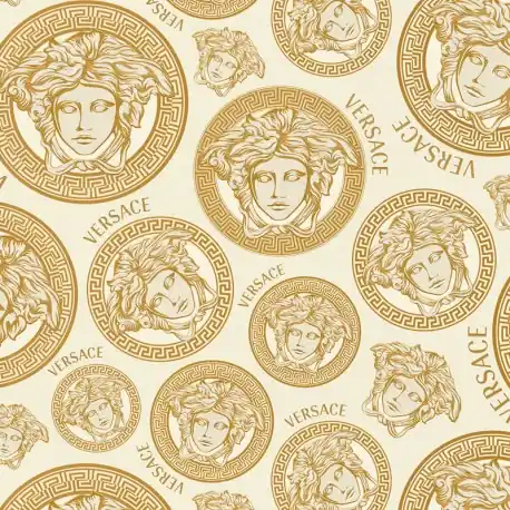 Ofertă de sezon Tapet Versace - Medusa crem