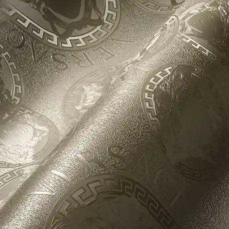 Nu rata Tapet Versace - Medusa gri metalizat