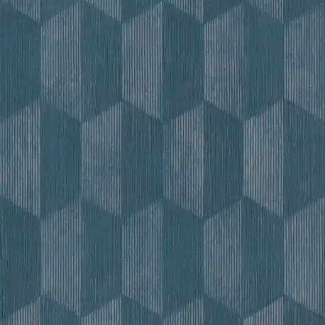 Tapet retro Geo Effect albastru Preț redus