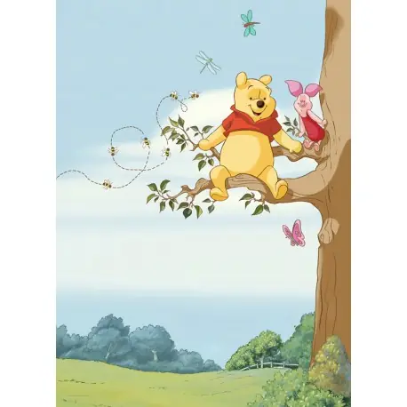 Fototapet copii Winnie the Pooh si Piglet Cumpărături sigure