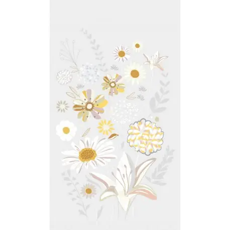 Reduceri Fototapet gri cu model floral